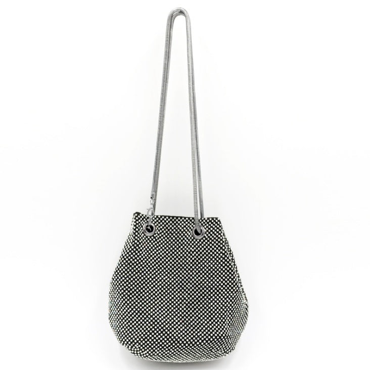 Crystal Diamond Glitter Clutch Bag with Chain Handles