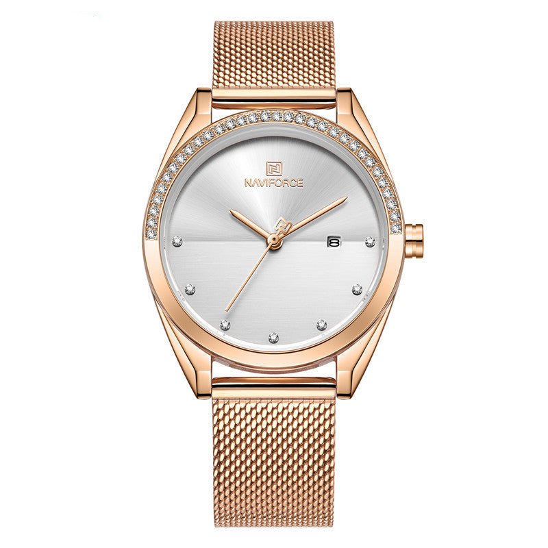 Waterproof Calendar Women’s Quartz Watch